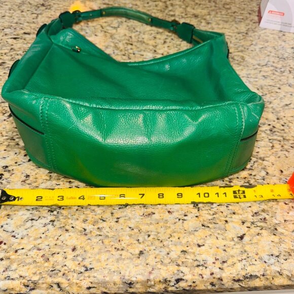 Ralph Lauren Green Pebble Leather Hobo Shoulder Bag Luxury Money Sustainable - Picture 9 of 16